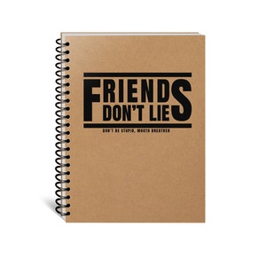 Strangers Things Gift, Friends Dont Lie, Mouth Breather, DnD Notebook, Gift for Her Mike, Lucas, Will, Dustin, Eleven, Hopper, Steve,Hawkins