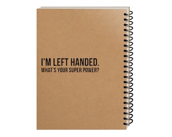 Left Handed Journal, Dot Grid Notebook, Coworker Gift Ideas, Kraft