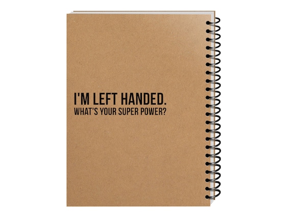 Left Handed Journal, Dot Grid Notebook, Coworker Gift Ideas, Kraft Spiral  Journal, Left Handed Gifts 