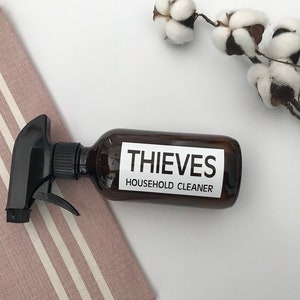 T H I E V E S Household Cleaner Label Essential Oils Spray Bottle Label image 1