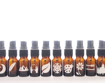 Essential Oil Spritzer Bottles & Labels - For 10ml Bottles