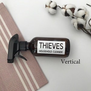 T H I E V E S Household Cleaner Label Essential Oils Spray Bottle Label image 2