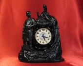 Vintage Table Tank Clock MANTEL, Mistress of Copper Mountain, Fireplace Soviet Home Decor USSR