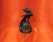 Vintage Soviet Table Clock Molnia Kasli, Cast Iron Ballet Ballerina, Soviet Design Fireplace Mantle Decor USSR 3