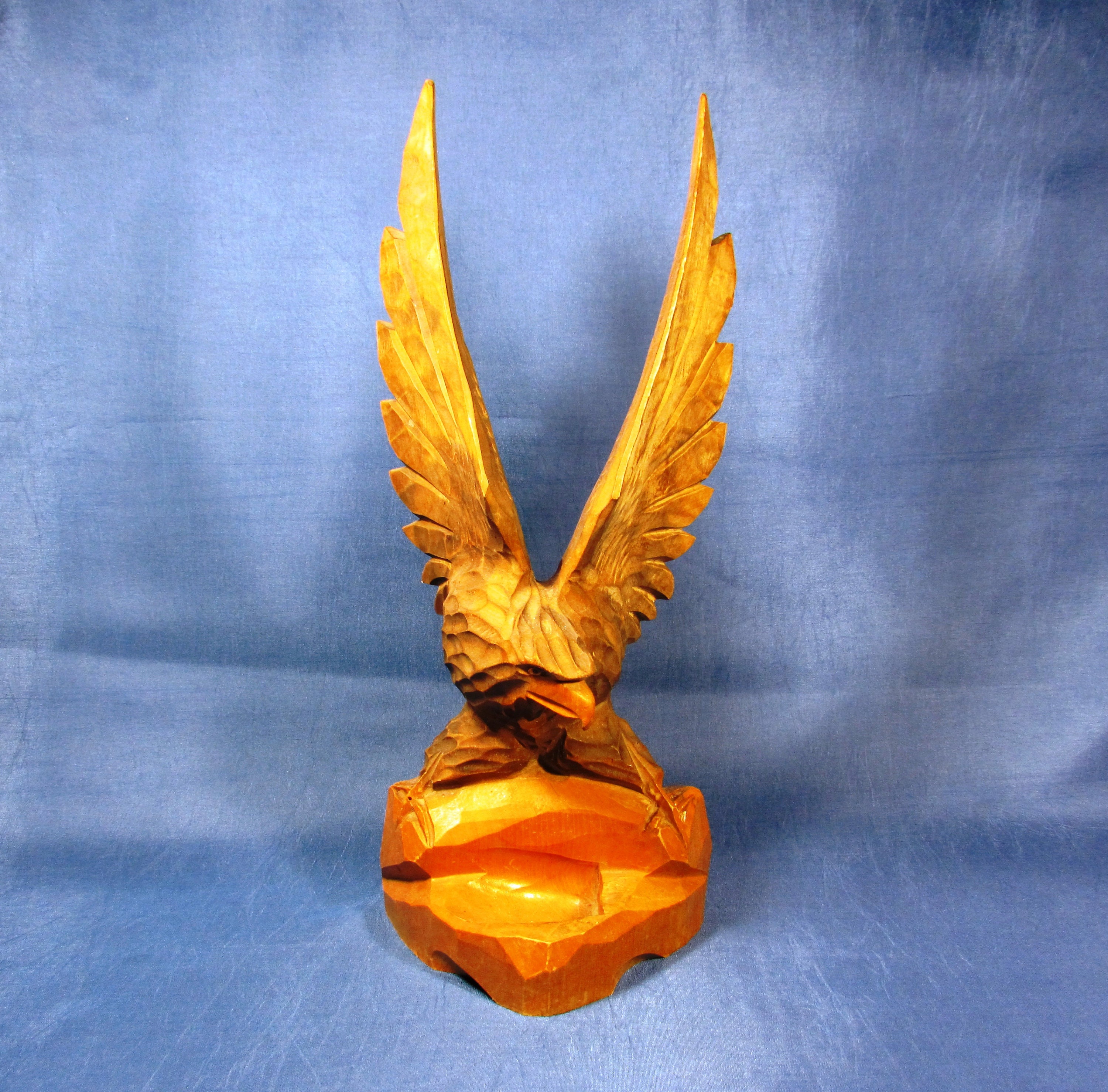 Vintage Hand Carved Eagle Wood Very Rare Wooden Table Hand Etsy