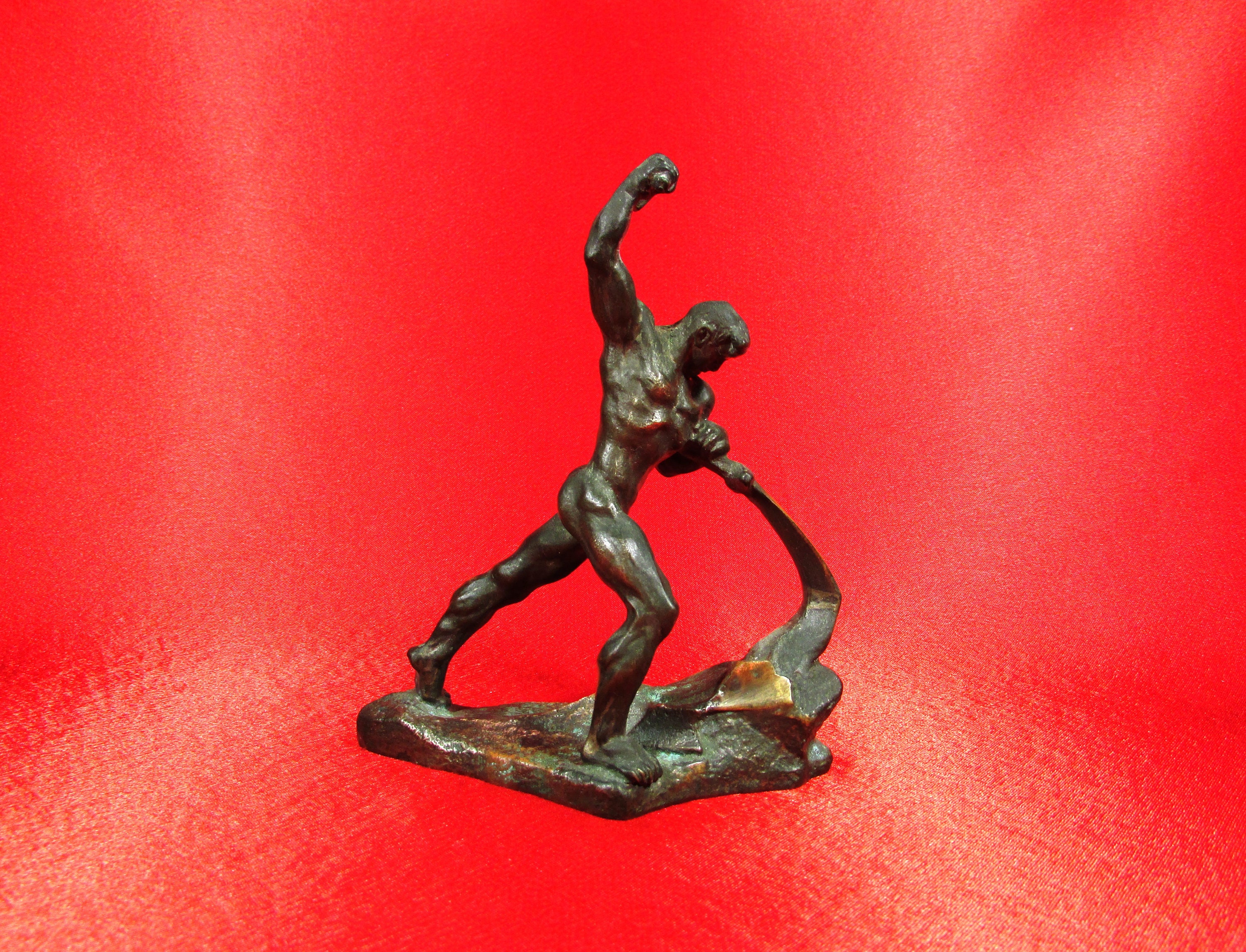 Swords Into Plowshares Art Deco Bronze Figurine Vintage Etsy Australia