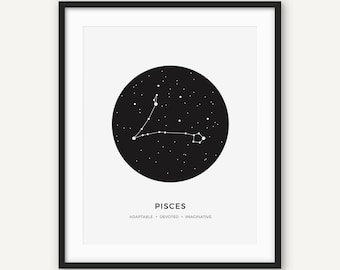 Pisces Wall Art Etsy