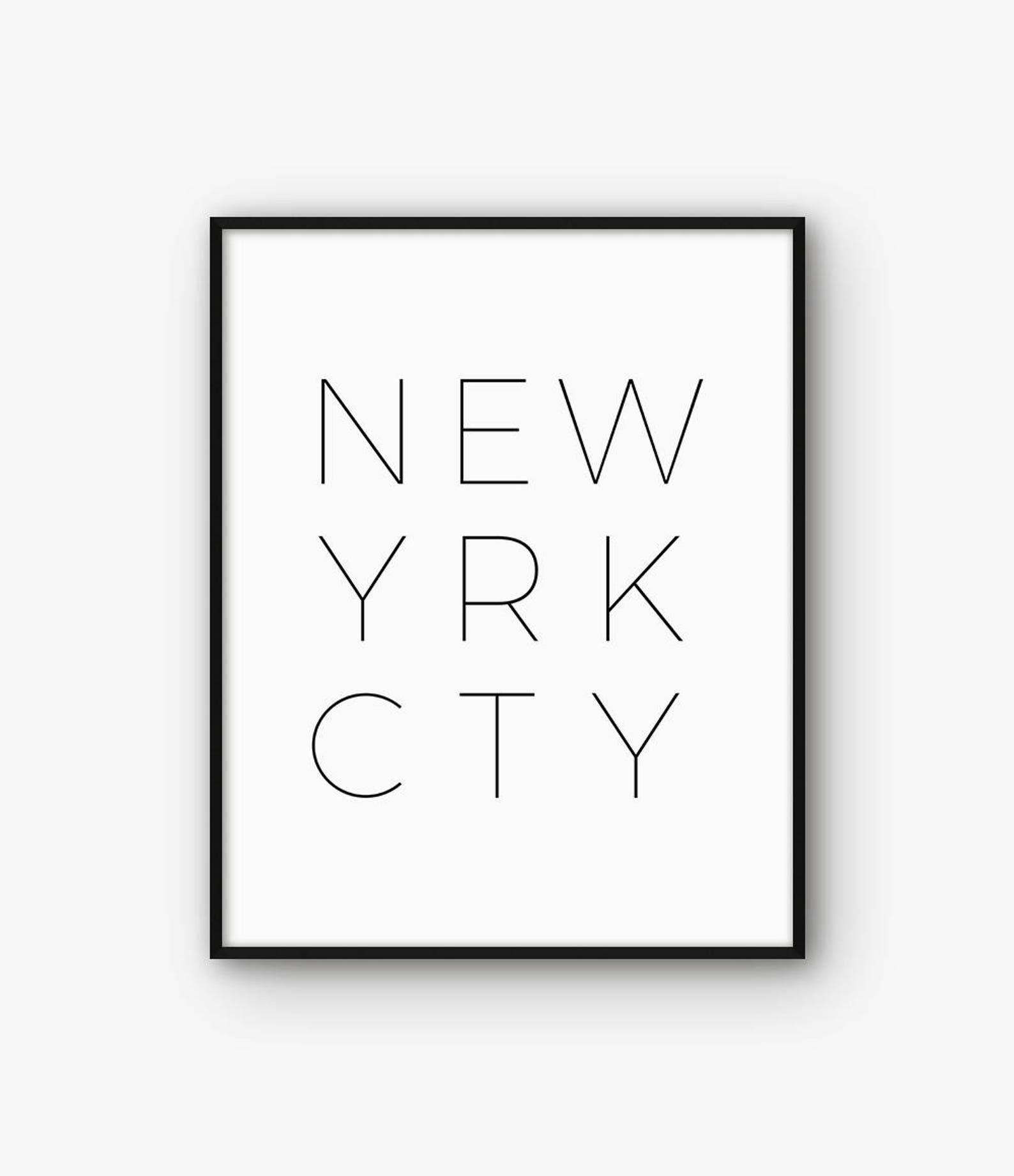 New York City Poster, Typography Print, NYC Print, Typography Poster