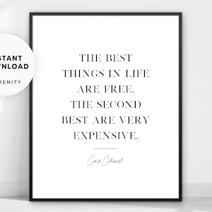 Second Life Marketplace - Coco Chanel Quote, The Best Things In Life