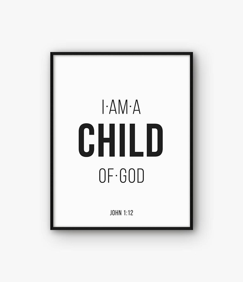 Bible Verse Print Jean 1 12 Bible Quote Wall Art Scripture Etsy