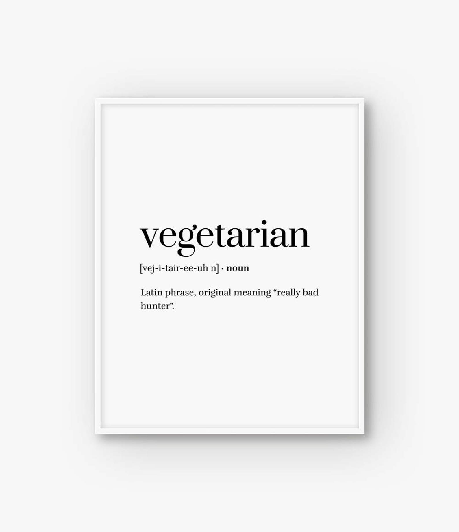 Fuuny Poster Vegetarian Print Vegan Print Vegetarian Etsy