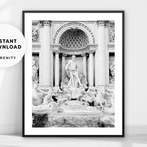 Rome Photography Print, Printable Instant Download Travel Wall Art, Italy Architecture Cityscape Poster, Living Room Wall Art