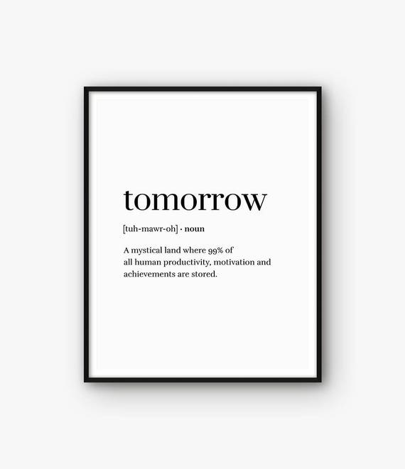 Lustige Druck Wort Definition Druck Lustige Poster Morgen Etsy
