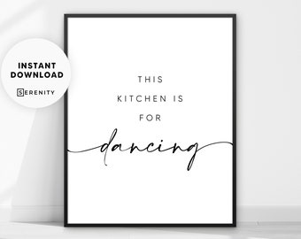 Kitchen Print, Funny Wall Art, Typography Poster, Modern Minimalist Text Printable Digital Art