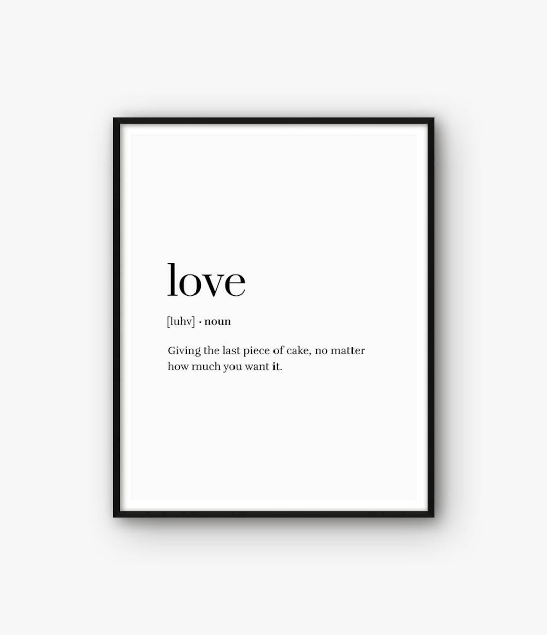 Love Definition Print Love Dictionary Art Love (Instant Download) 