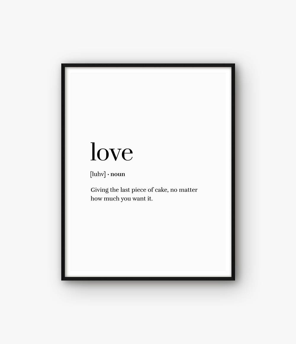 Love Print Love Definition Poster Love Dictionary Print -   Meant to  be quotes, Love meaning quotes, Unique words definitions