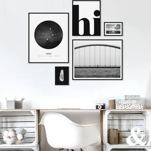 Hi Print, Modern Print, Typography Poster, Hi Poster, Modern Wall Art, Scandinavian Style, Hi Wall Art, Scandinavian Print, Nordic Print, image 3