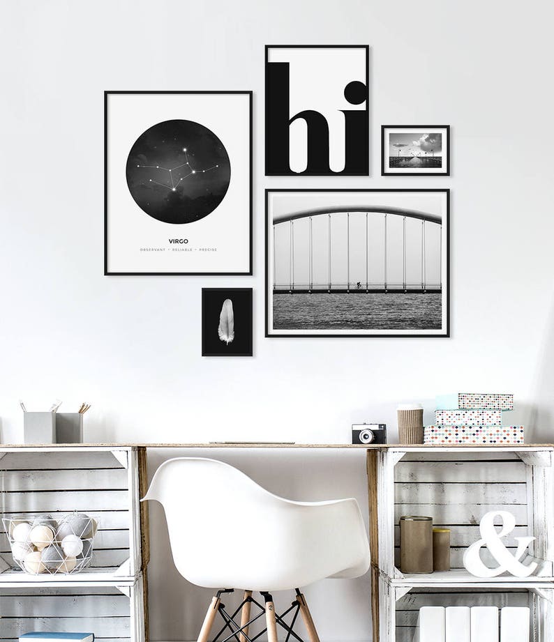 Hi Print, Modern Print, Typography Poster, Hi Poster, Modern Wall Art, Scandinavian Style, Hi Wall Art, Scandinavian Print, Nordic Print, image 3