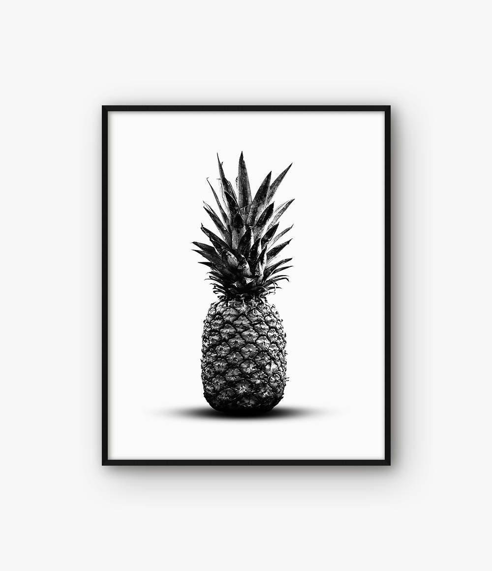 Kitchen Print Pineapple Poster Kitchen Decor Pineapple Etsy