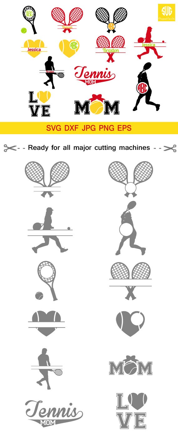 Download Tennis SVG Tennis Monogram Svg Tennis Racket and Ball SVG ...