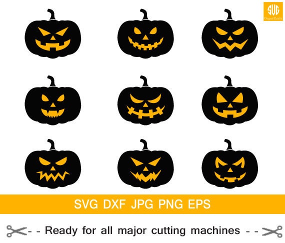 Download Pumpkin faces clipartscary pumpkin svg Halloween pumpkin ...