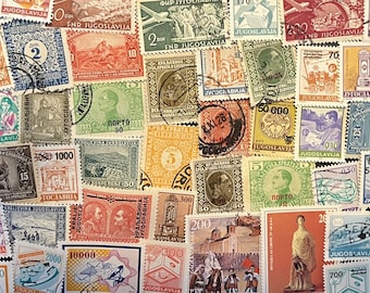 N093 - 70 Mint and CTO Yugoslavia Stamps | Colorful Vintage Postage 1918–1980s | Collectible European Stamp Lot for Crafts & Albums