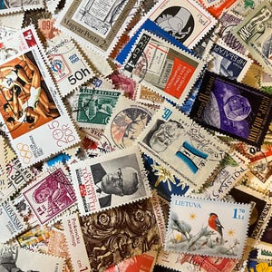 N063 - 100 Different Stamps from Eastern Europe | Foreign Stamps | Worldwide Stamps | Scrapbooking, Junk Journal | Stamp collecting