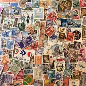 N072 - 100 Different Stamps from Italy | Foreign Stamps | Scrapbooking, Junk Journal, collages | Stamp collecting