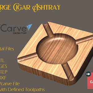 3D CAD- en Toolpath-bestanden - Grote sigarenasbak