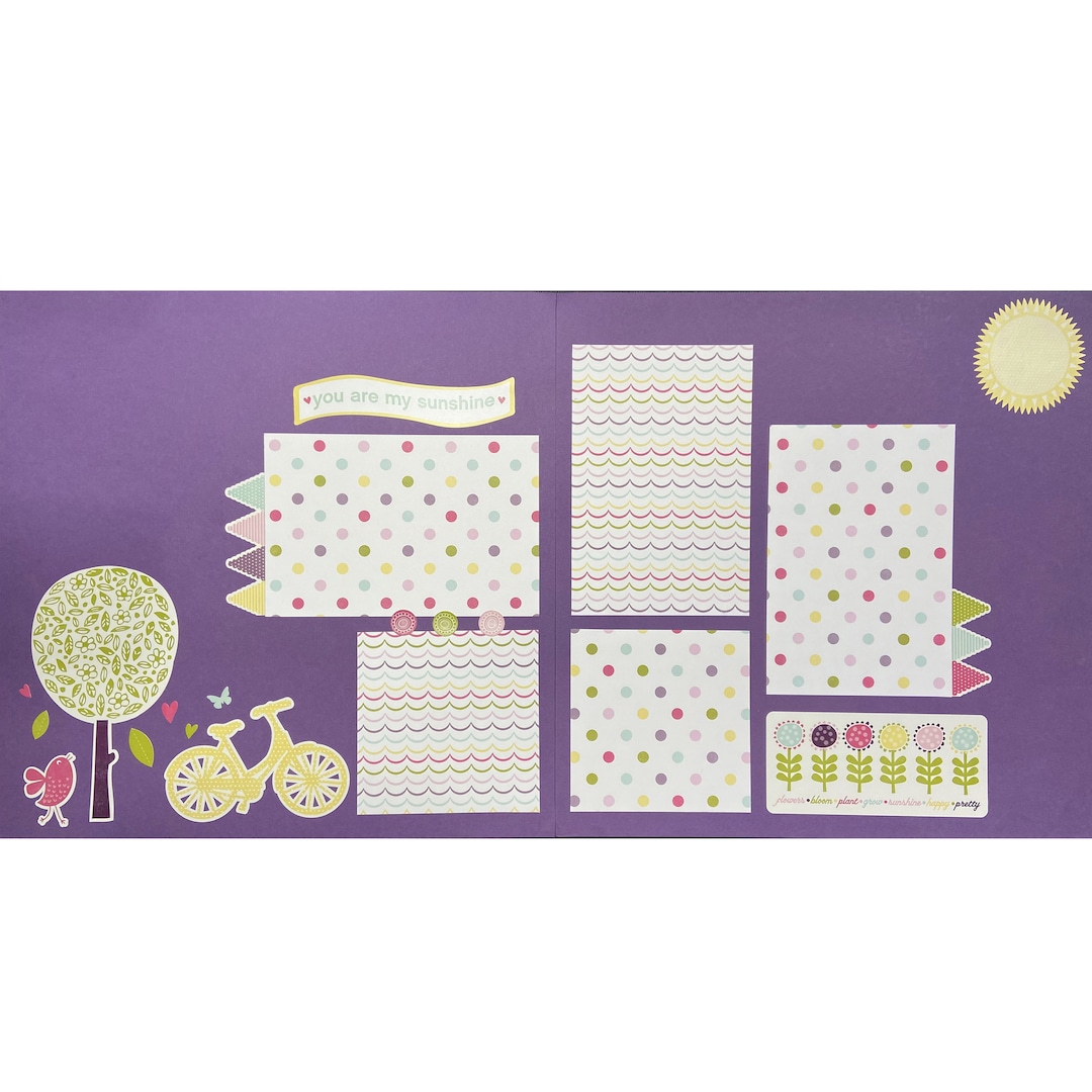You Are My Sunshine 12x12 Scrapbook Page Layout Kit, Precut ...