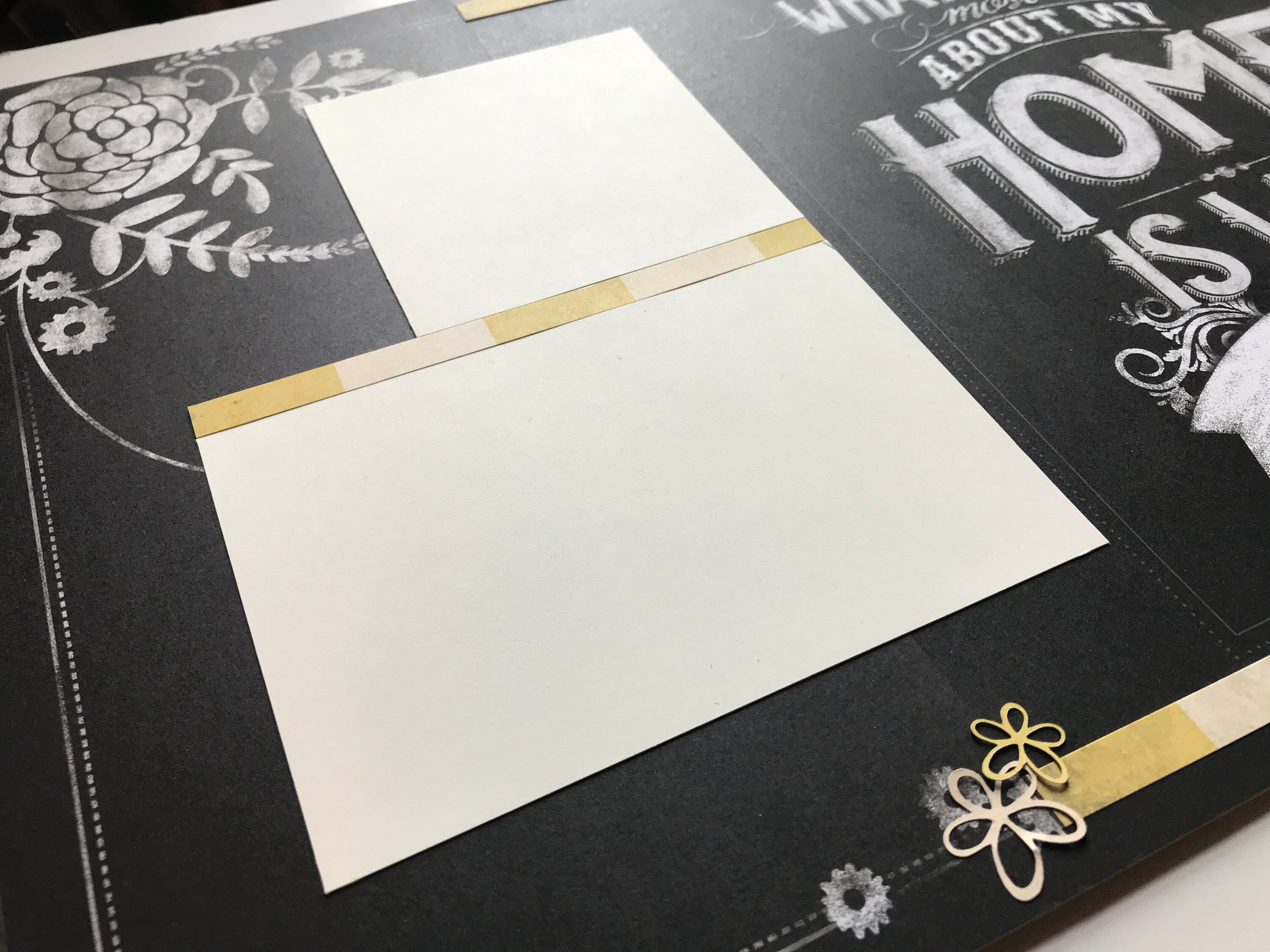 Home 12x12 Scrapbook Page Layout Kit, Precut Scrapbooking Page Kit ...