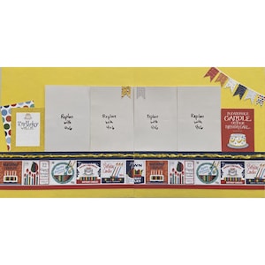 Birthday Candles Party 12x12 Scrapbook Page Layout, Precut Scrapbooking Page Kit, Scrapbook Kit, Family, Cake Premade Kit, Celebrate (#301)