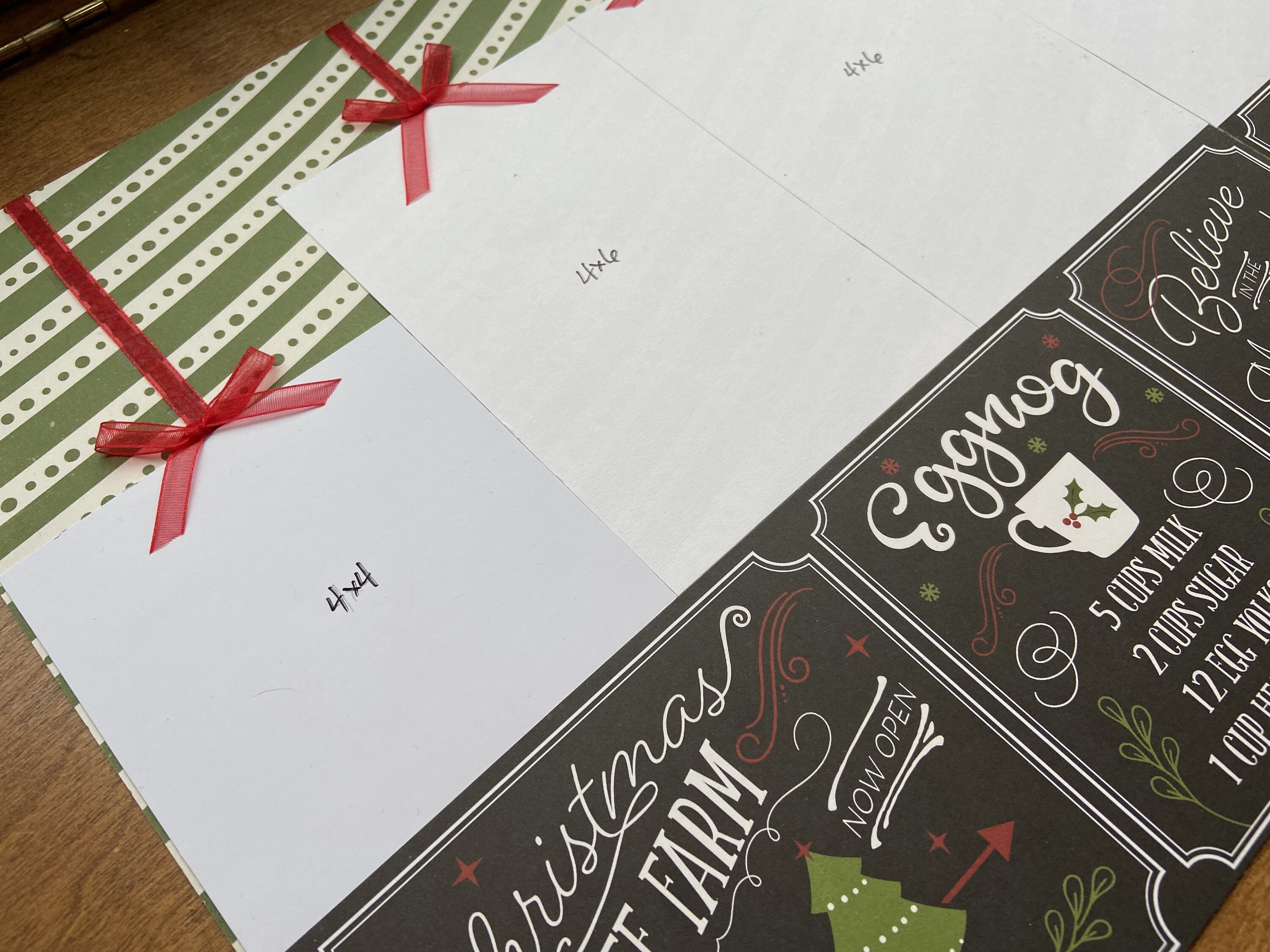 Christmas 12x12 Scrapbook Page Layout Kit, Precut Scrapbooking Page Kit ...