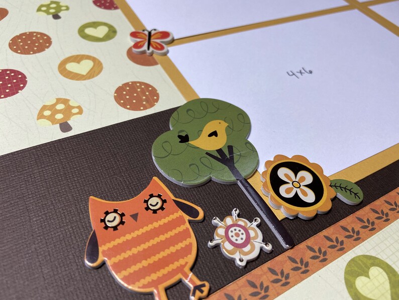 Explore 12x12 Scrapbook Page Layout Kit, Precut Scrapbooking Page Kit ...