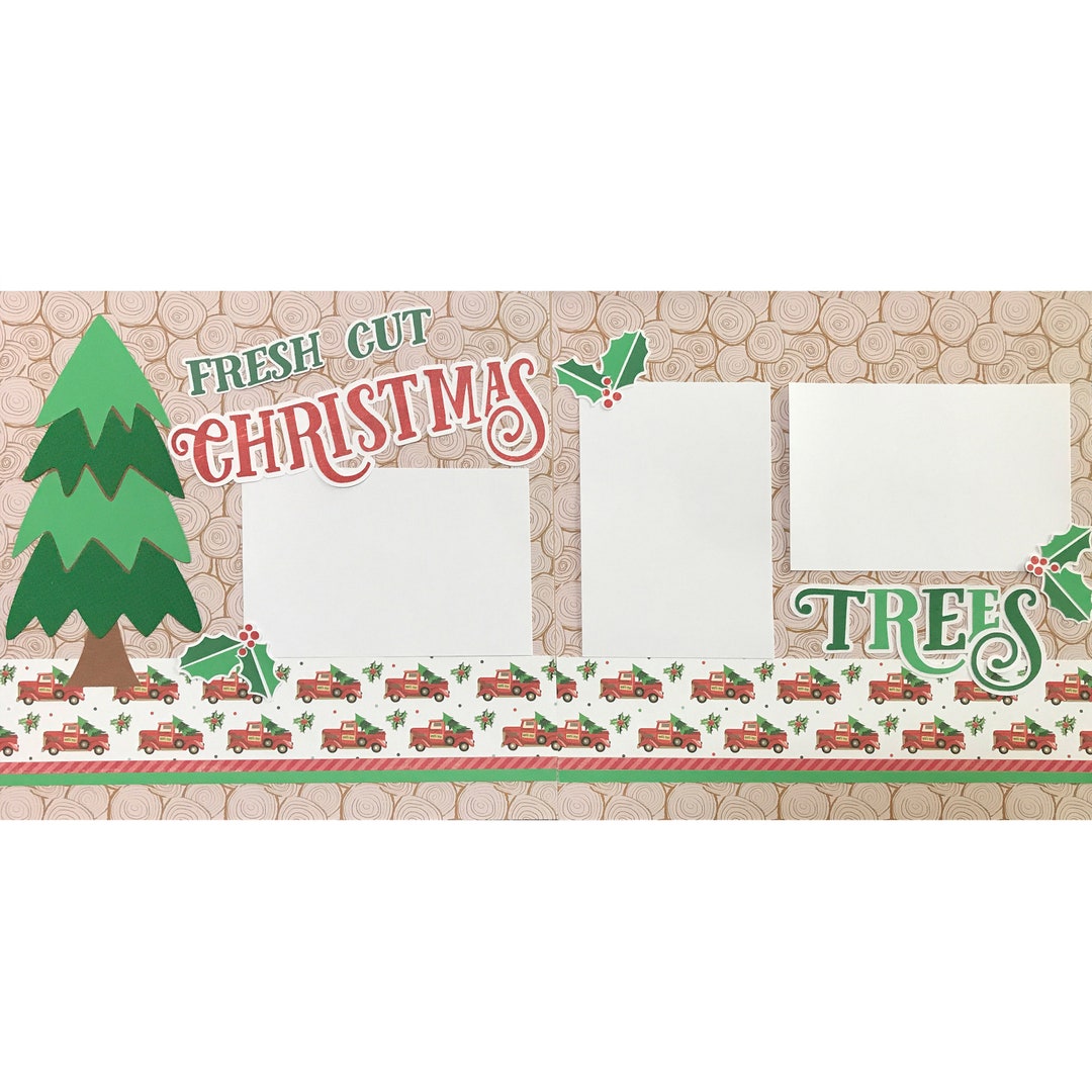 Fresh Cut 12x12 Scrapbook Page Layout Kit, Precut Scrapbooking Page Kit ...