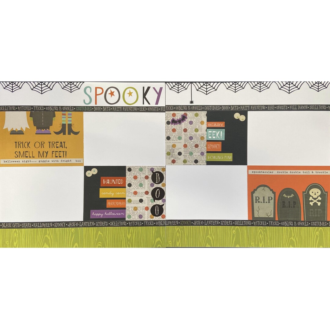 RIP 12x12 Scrapbook Page Layout Kit, Precut Scrapbooking Page Kit ...