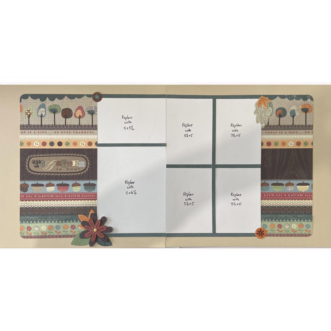 Together 12x12 Scrapbook Page Layout Kit, Precut Scrapbooking Page Kit ...
