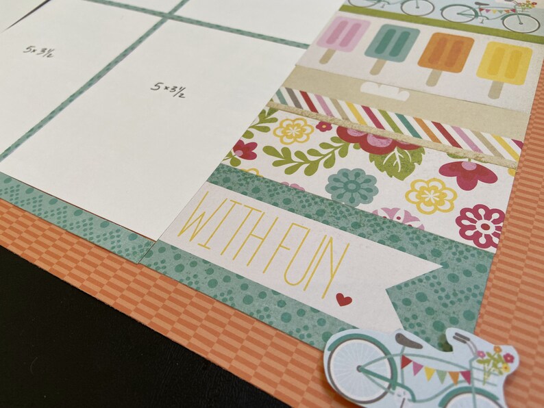 Summer Days 12x12 Scrapbook Page Layout Kit, Precut Scrapbooking Page ...