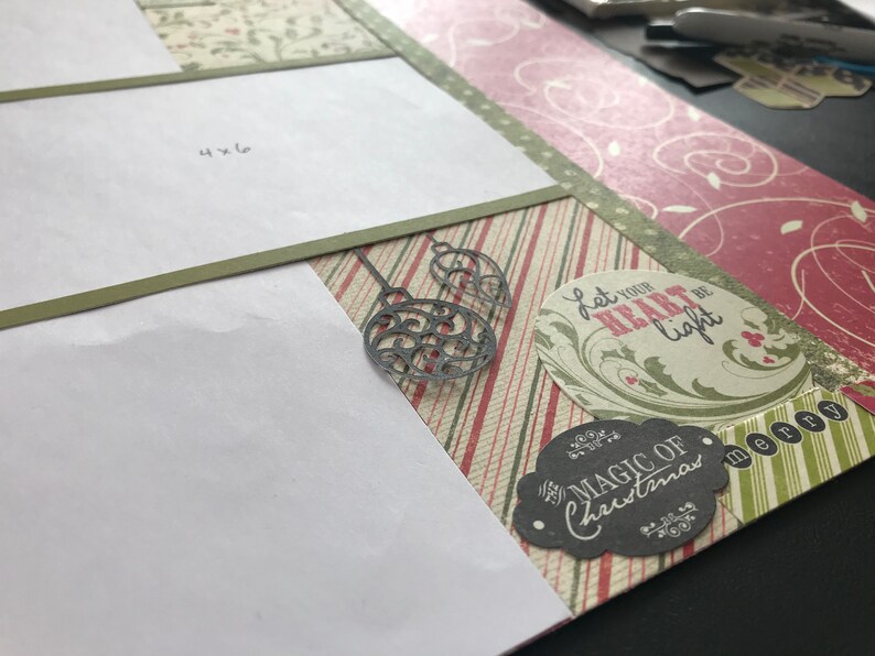Twas the Night 12x12 Scrapbook Page Layout Kit, Precut Scrapbooking ...