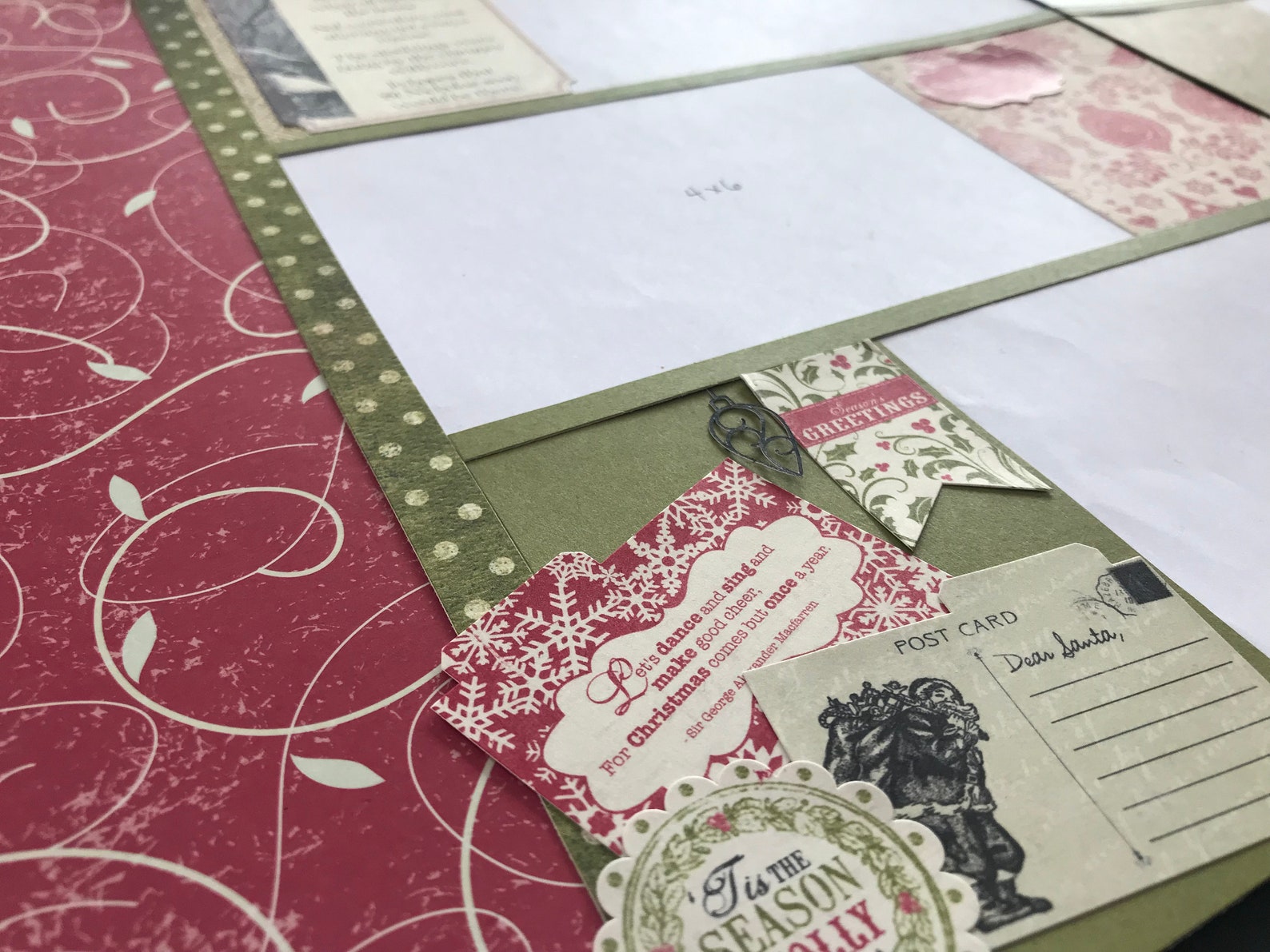 Twas the Night 12x12 Scrapbook Page Layout Kit, Precut Scrapbooking ...