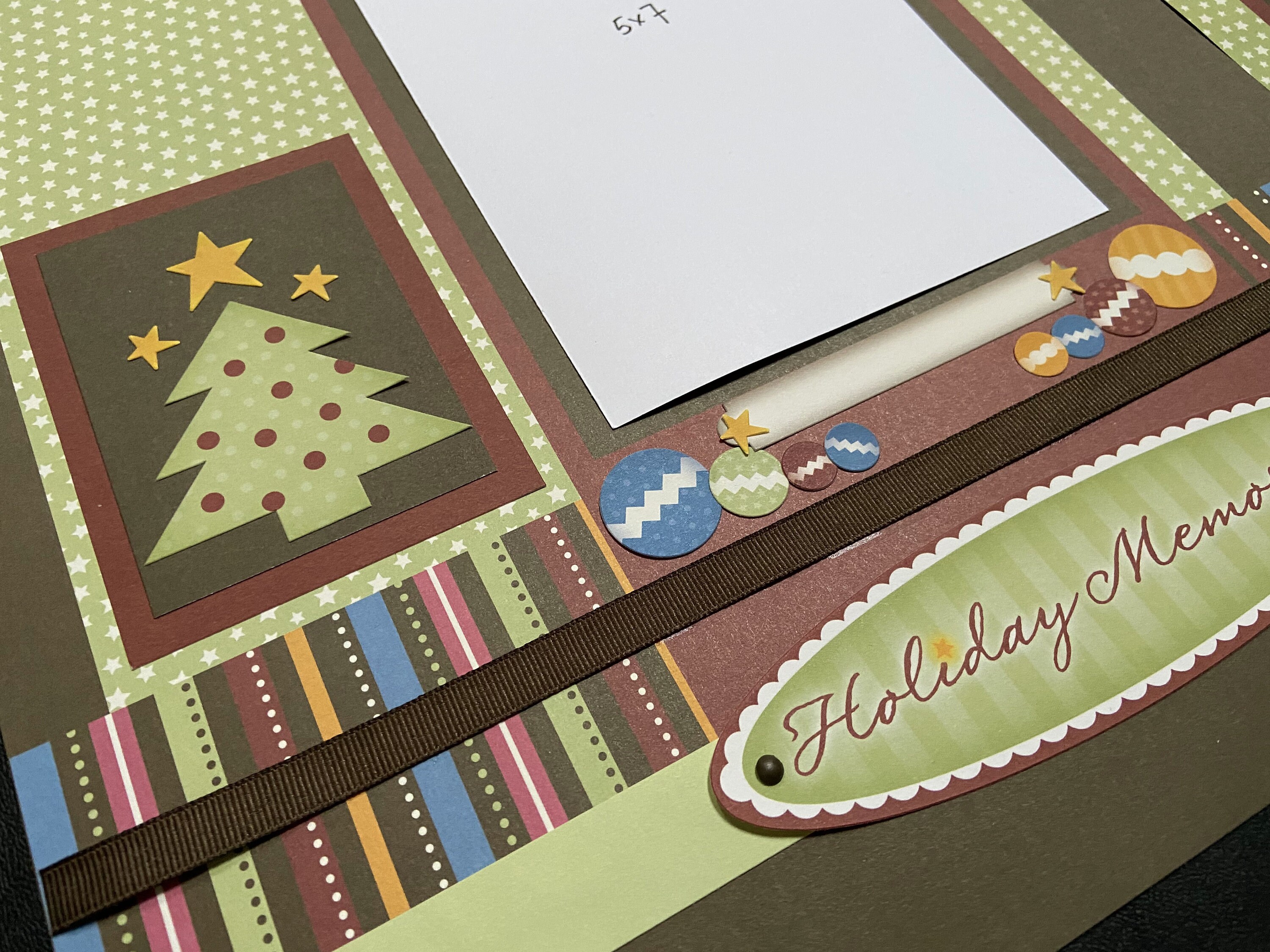 Holiday Memories 12x12 Scrapbook Page Layout Kit Precut - Etsy