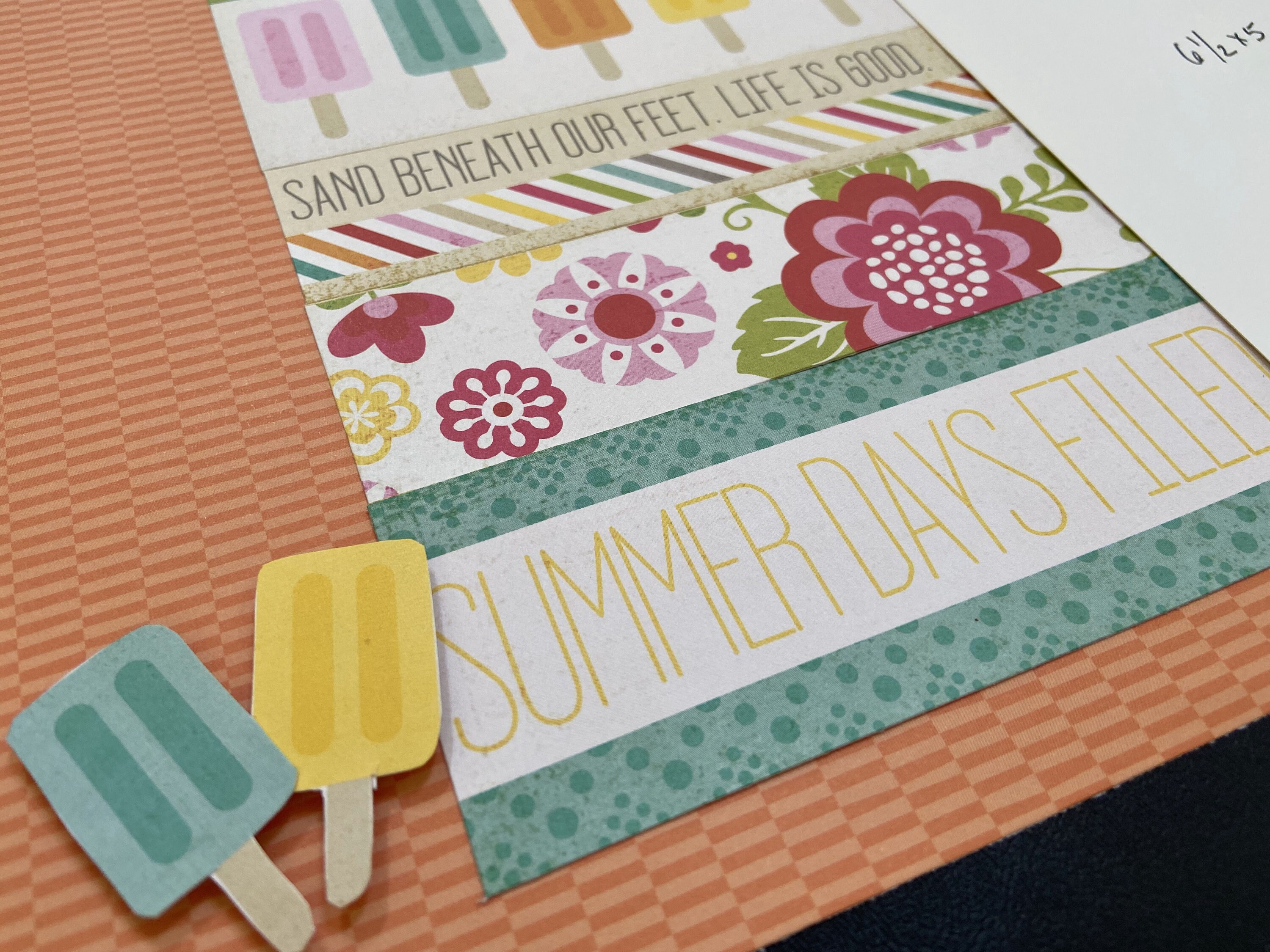 Summer Days 12x12 Scrapbook Page Layout Kit, Precut Scrapbooking Page ...