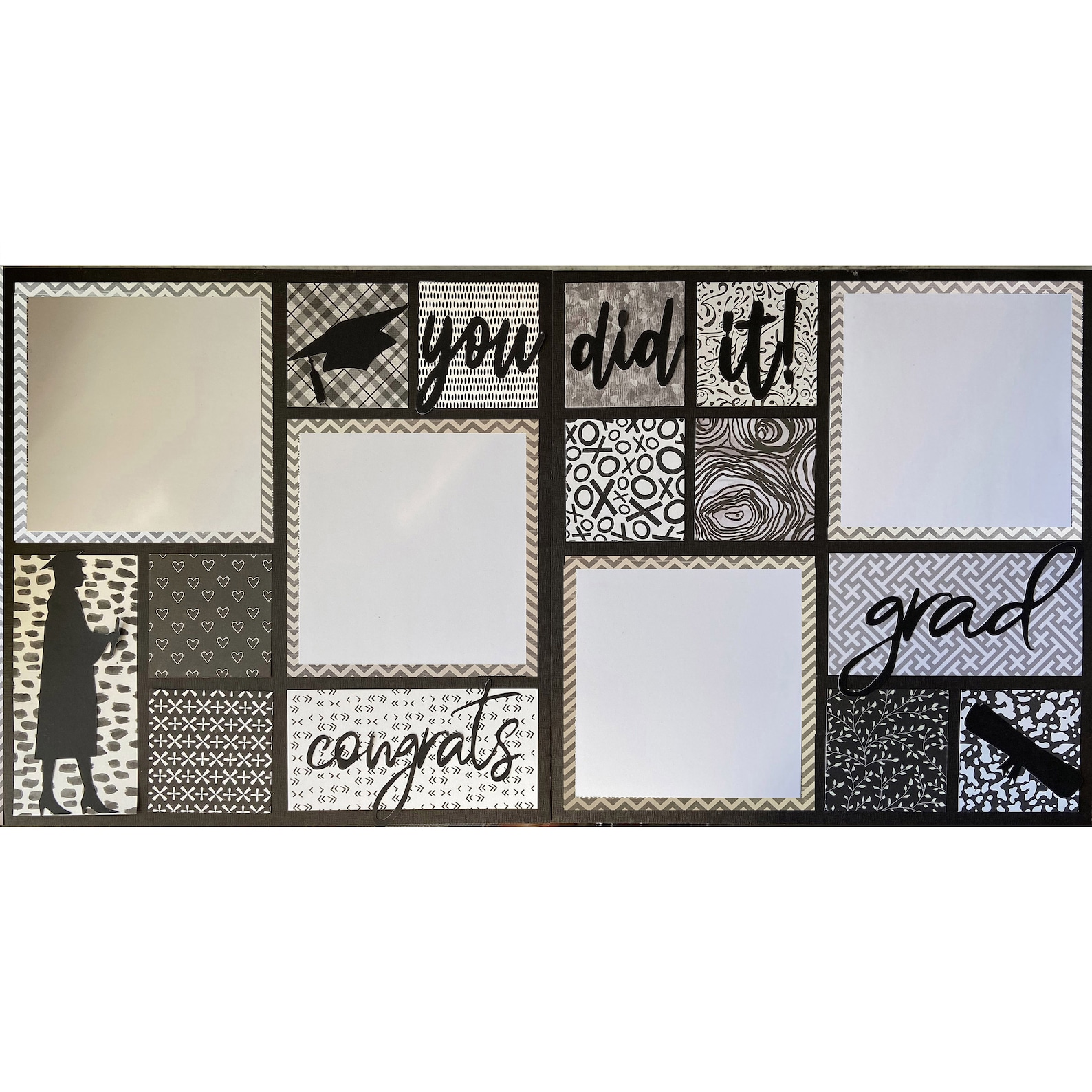 You Did It 12x12 Scrapbook Page Layout Kit, Precut Scrapbooking Kit ...