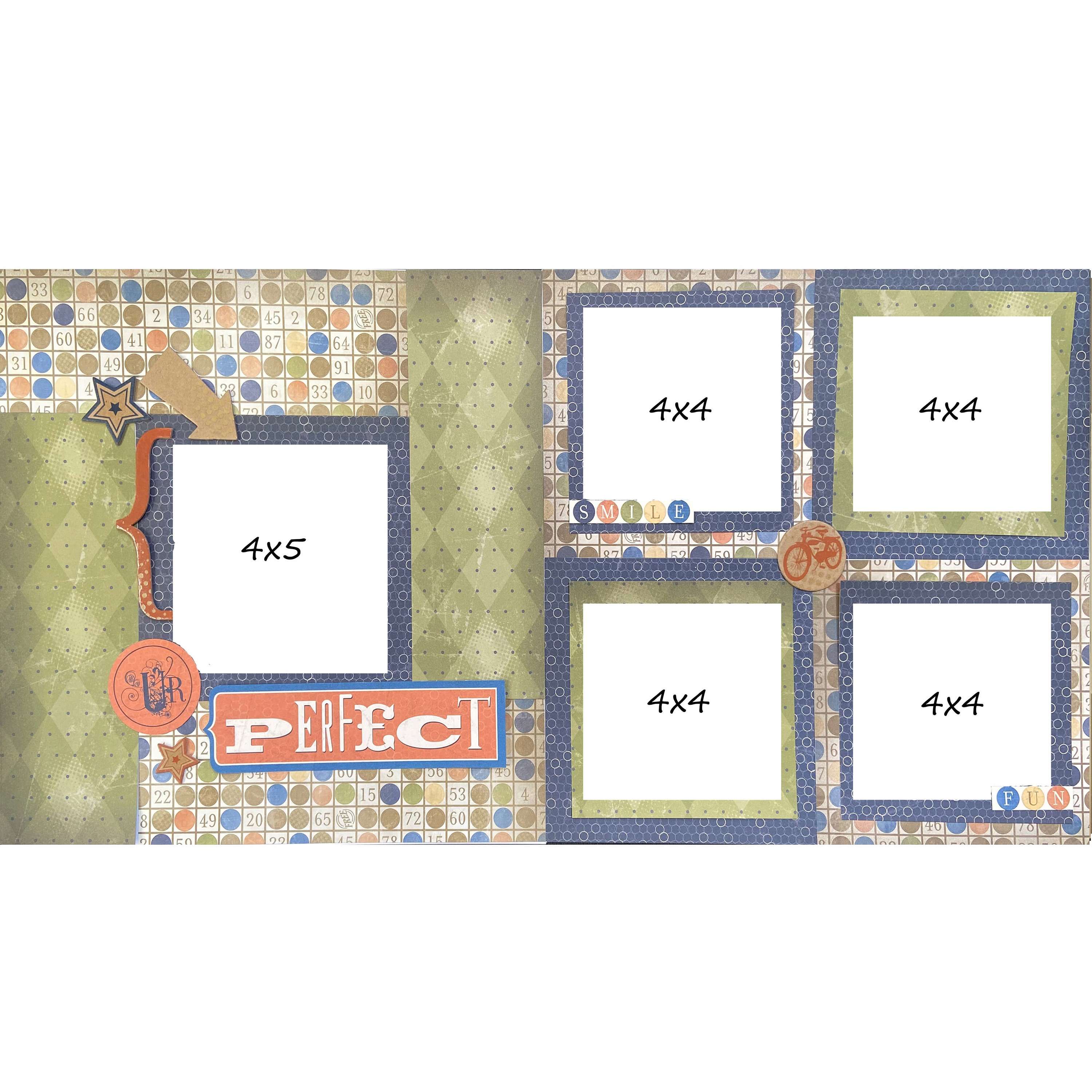 My Story 12x12 Scrapbook Page Layout Kit, Precut Scrapbooking Page Kit ...