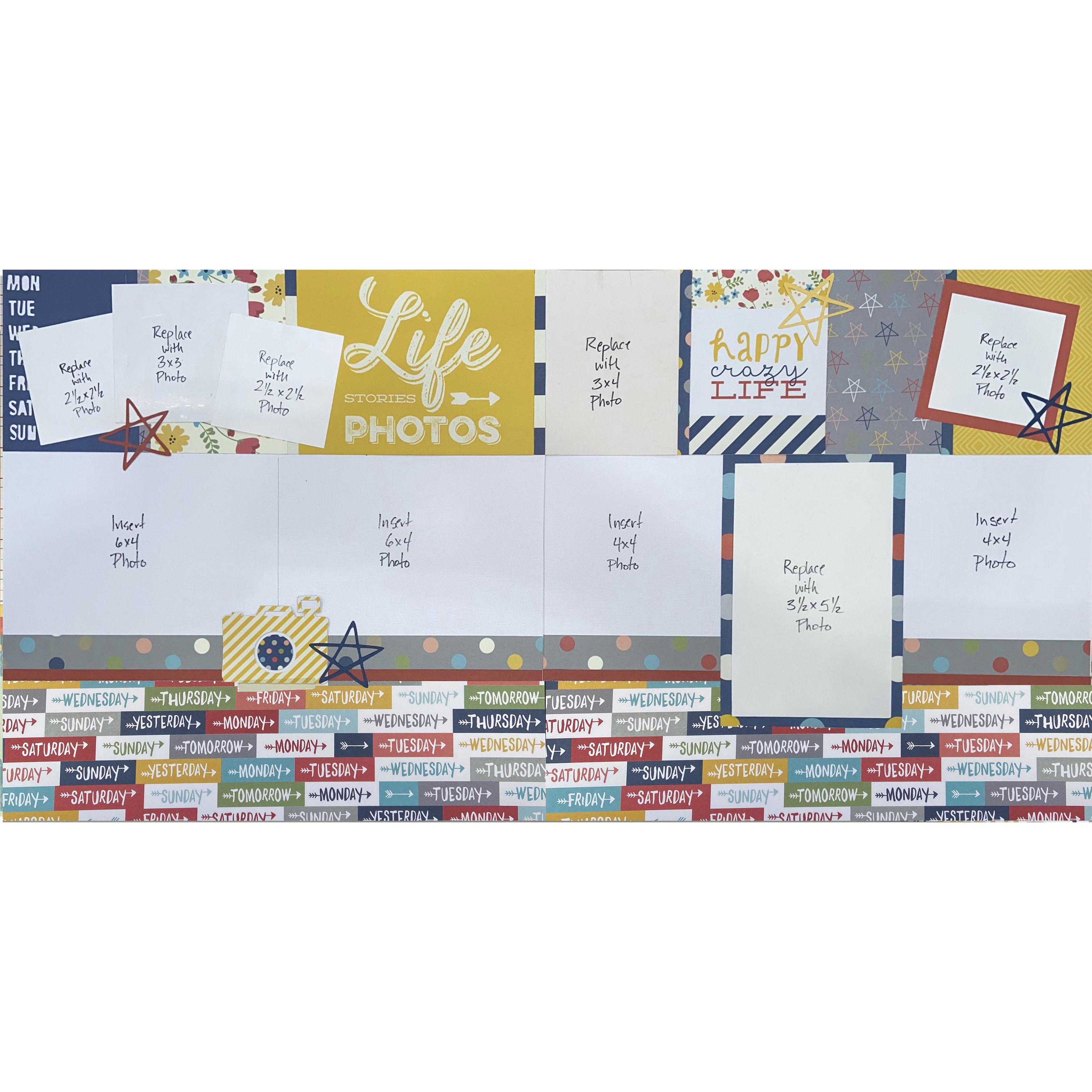 Life Stories 12x12 Scrapbook Page Layout Kit, Precut or Assembled Pages ...