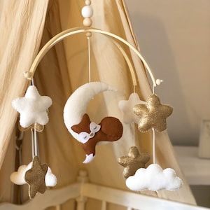 Mobile Bebe Renard Et Feuilles Automne Etsy