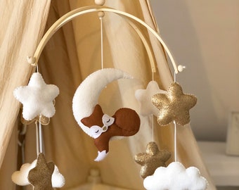 Mobile pour bébé "Sleepy Foxy »