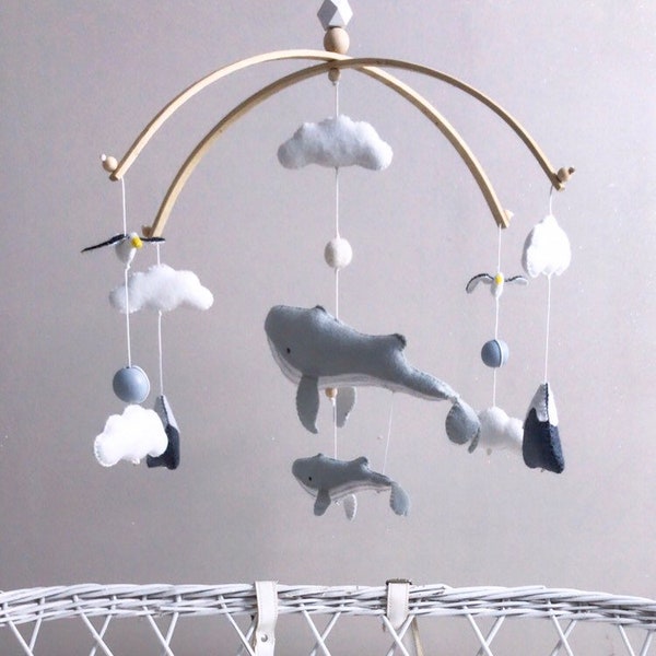 Mobile for baby whales