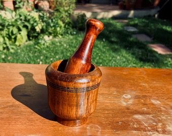 Wooden Mortar and Pestle Witchcraft Supplies Altar Tools