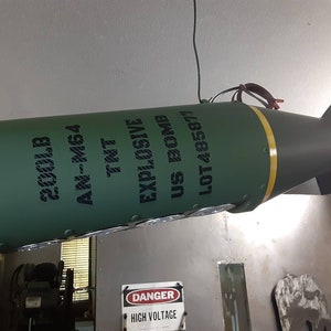 WW2 Pool Table Replica Bomb Light/work bench light